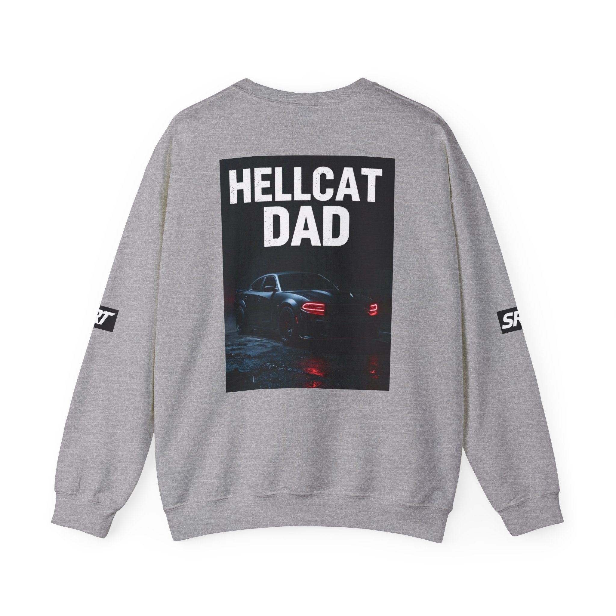 Hellcat Dad SRT Crewneck Sweatshirt — Muscle Car Dad Graphic Pullover