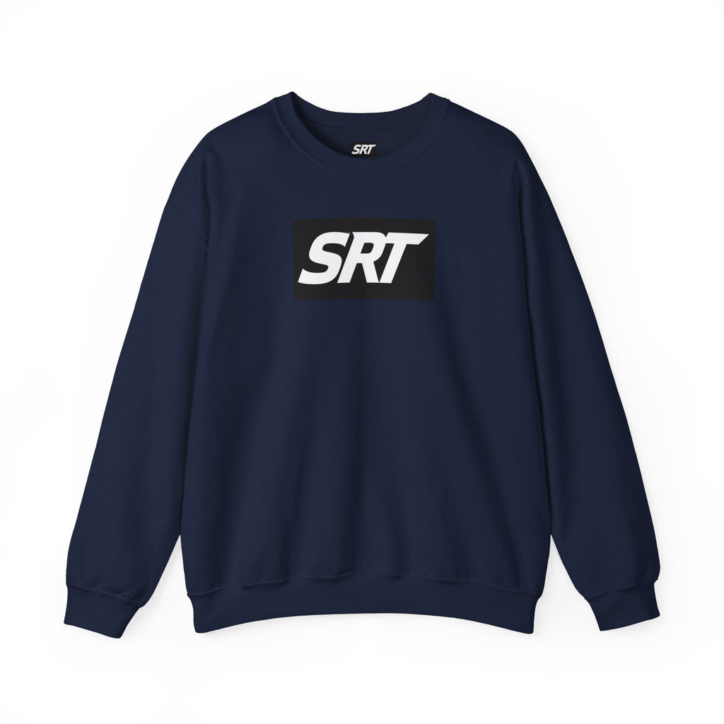 SRT Logo Crewneck Sweatshirt — Minimalist Black Box Design
