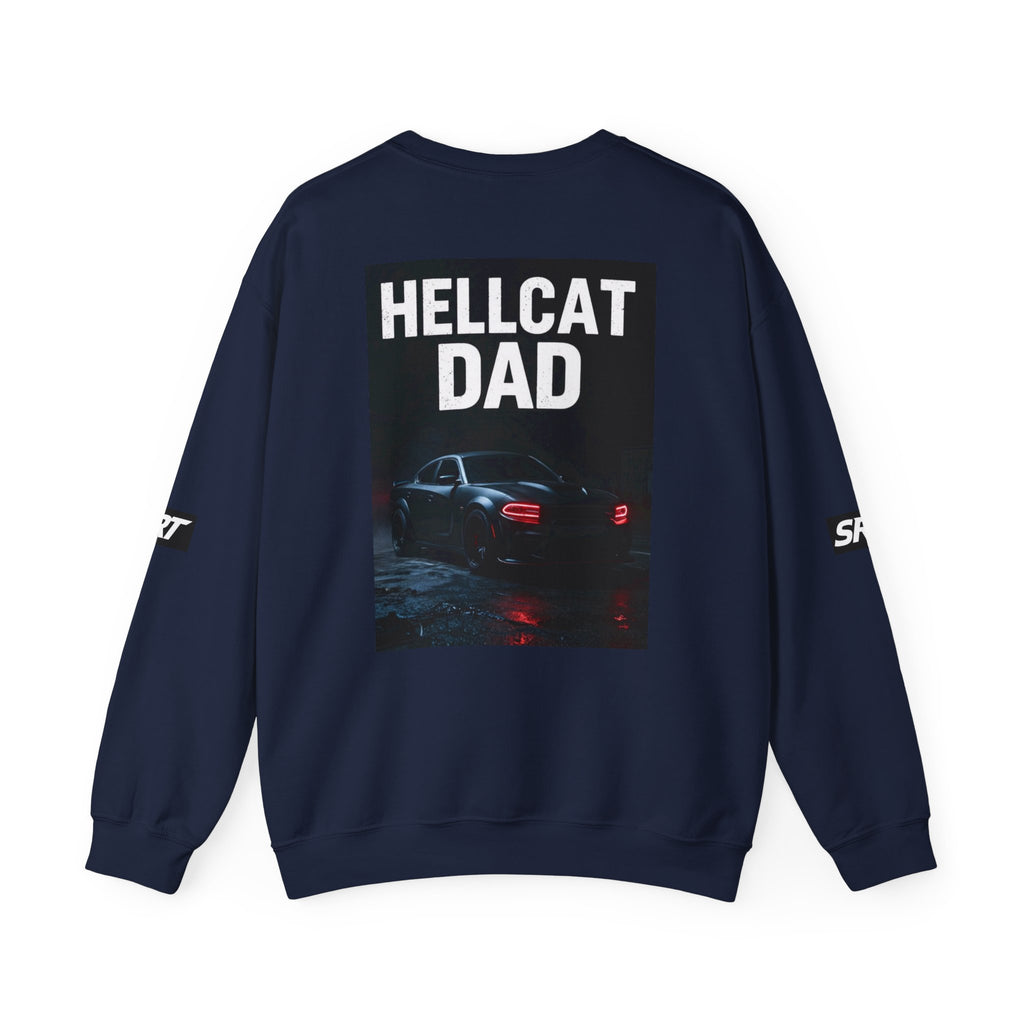 Hellcat Dad SRT Crewneck Sweatshirt — Muscle Car Dad Graphic Pullover
