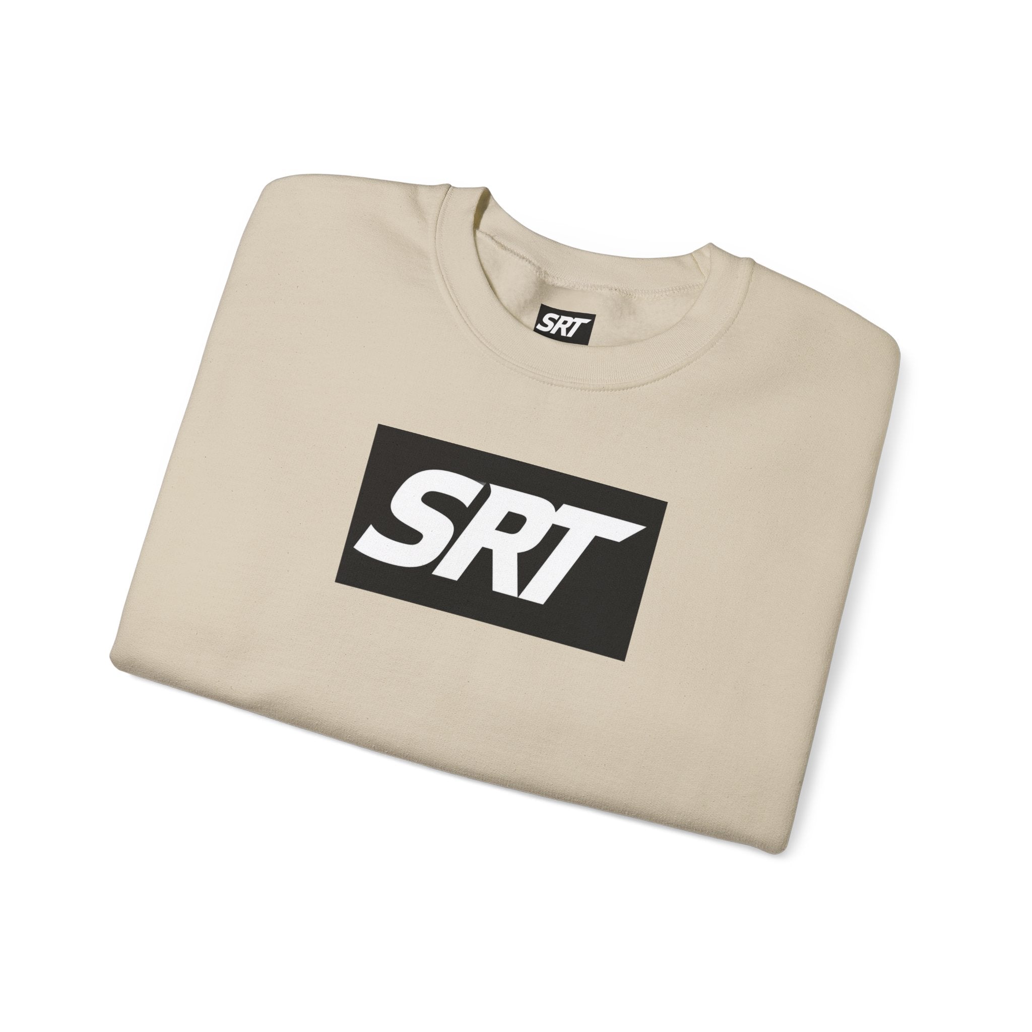 SRT Logo Crewneck Sweatshirt — Minimalist Black Box Design