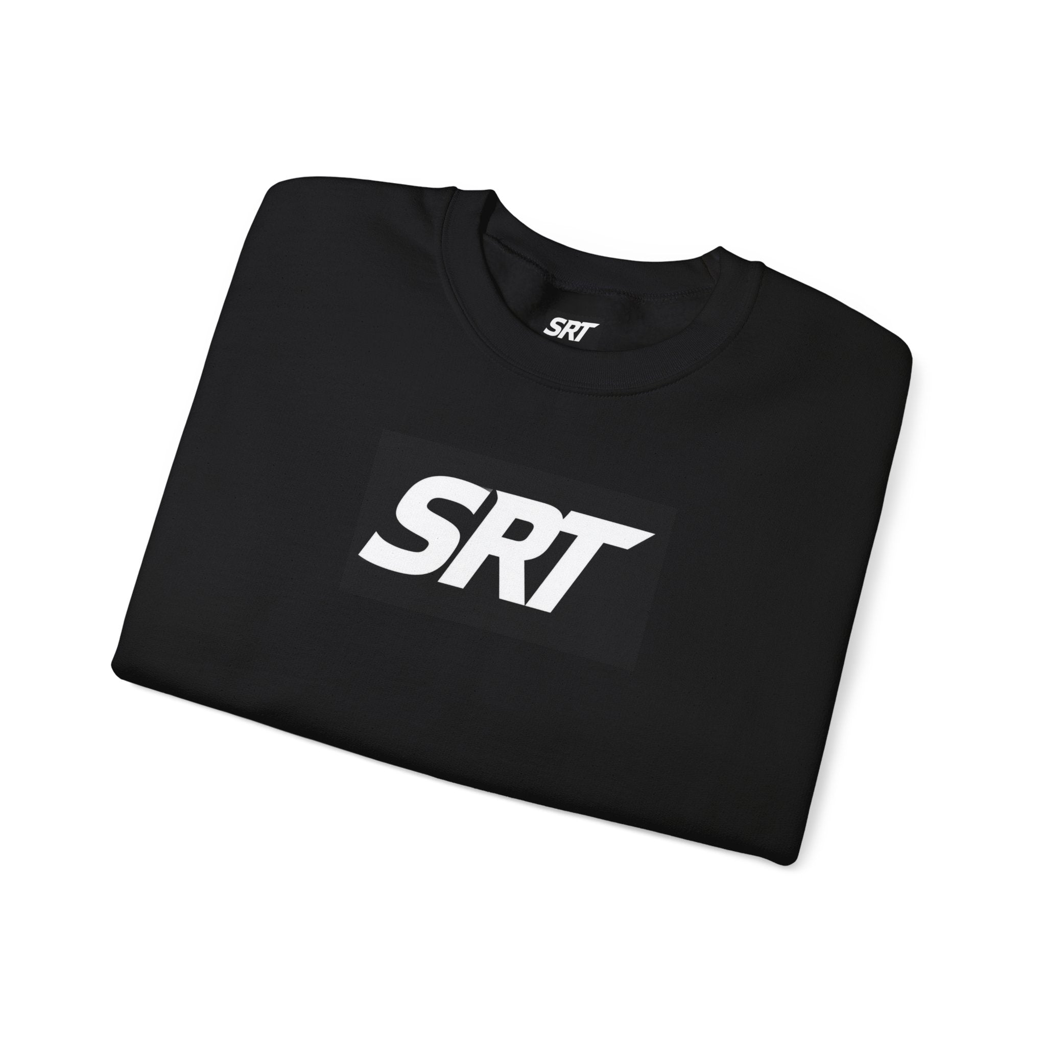 SRT Logo Crewneck Sweatshirt — Minimalist Black Box Design