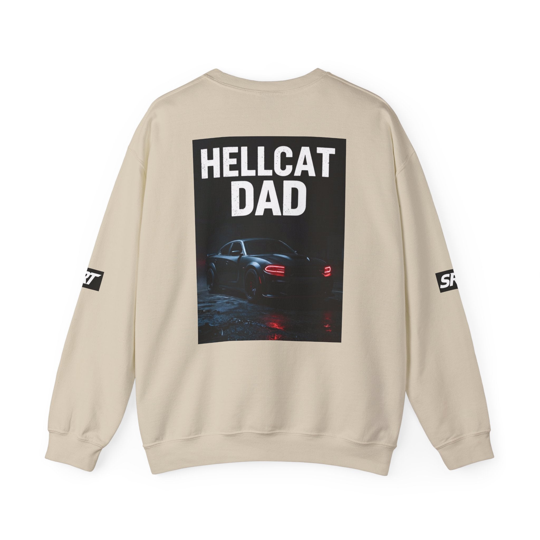 Hellcat Dad SRT Crewneck Sweatshirt — Muscle Car Dad Graphic Pullover