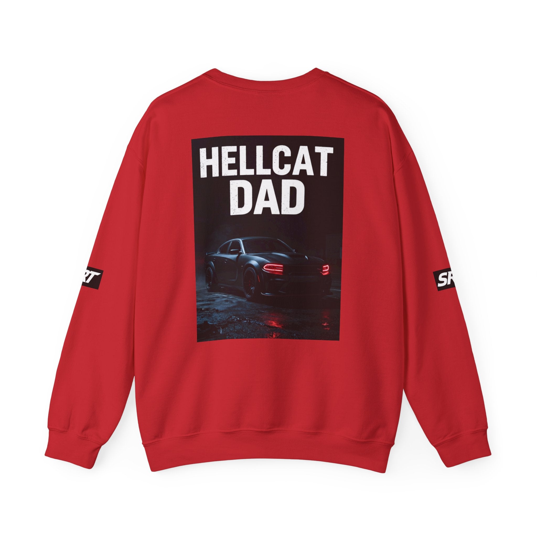 Hellcat Dad SRT Crewneck Sweatshirt — Muscle Car Dad Graphic Pullover