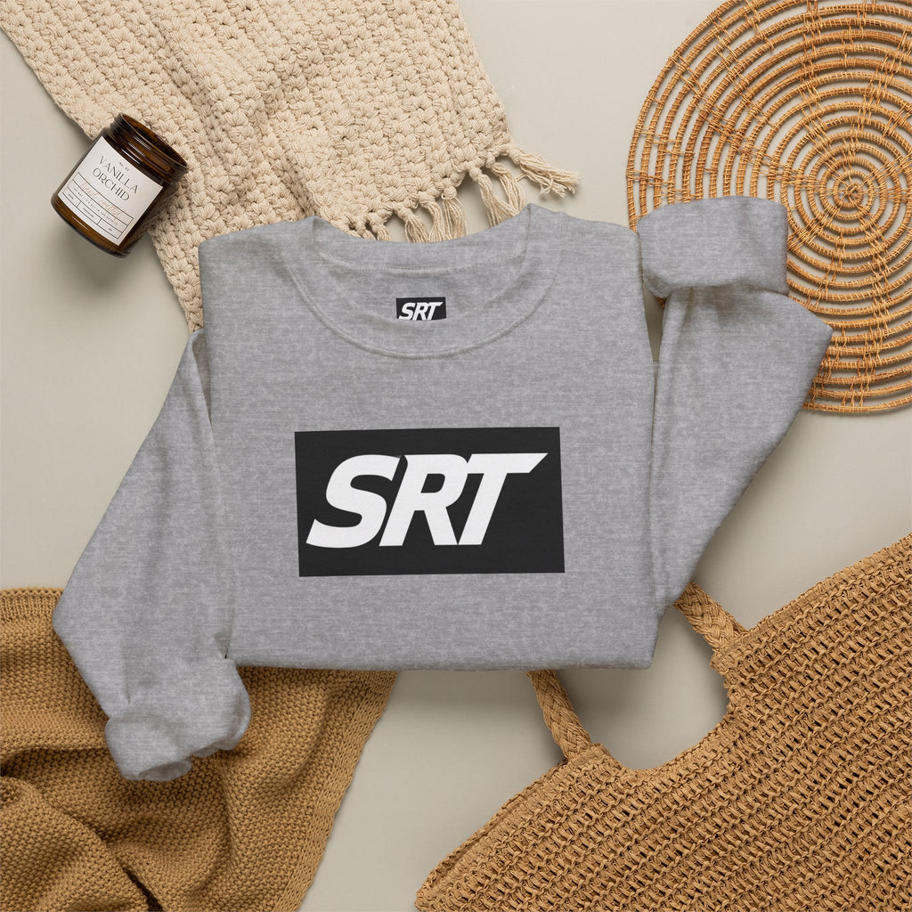 SRT Logo Crewneck Sweatshirt — Minimalist Black Box Design