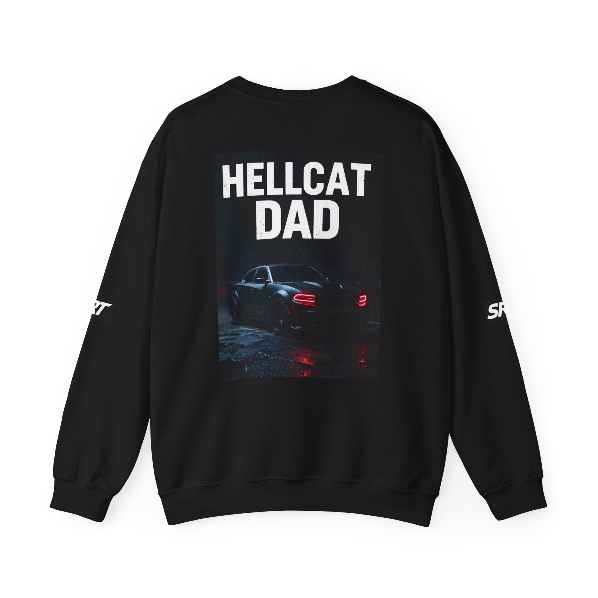 Hellcat Dad SRT Crewneck Sweatshirt — Muscle Car Dad Graphic Pullover