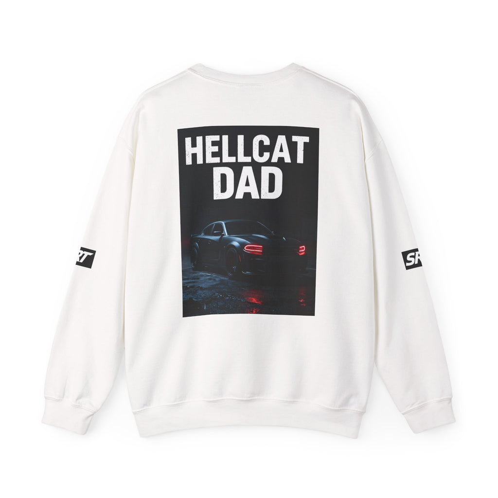 Hellcat Dad SRT Crewneck Sweatshirt — Muscle Car Dad Graphic Pullover