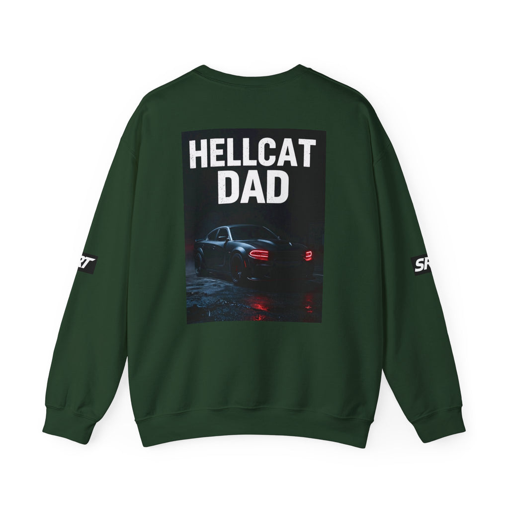 Hellcat Dad SRT Crewneck Sweatshirt — Muscle Car Dad Graphic Pullover