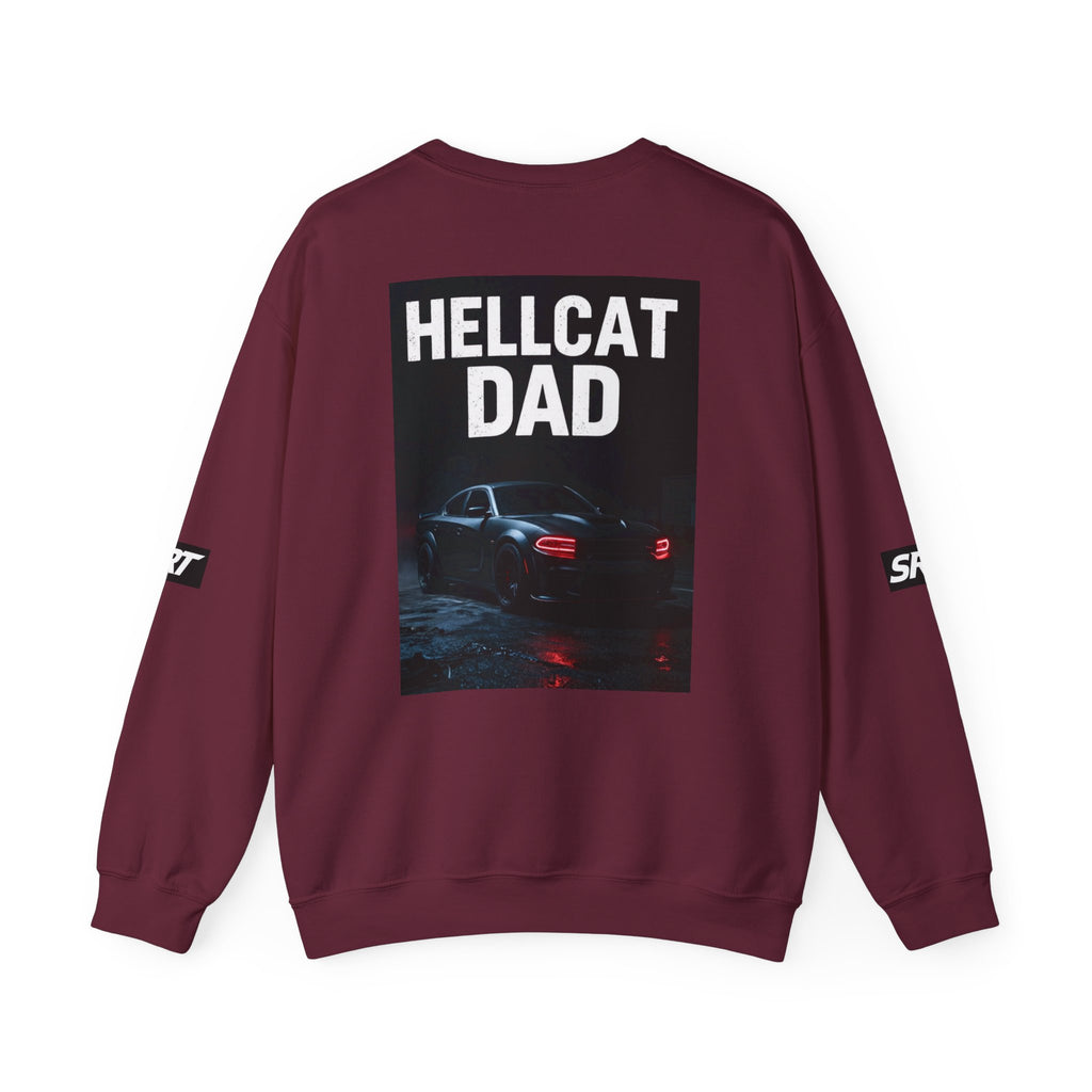 Hellcat Dad SRT Crewneck Sweatshirt — Muscle Car Dad Graphic Pullover