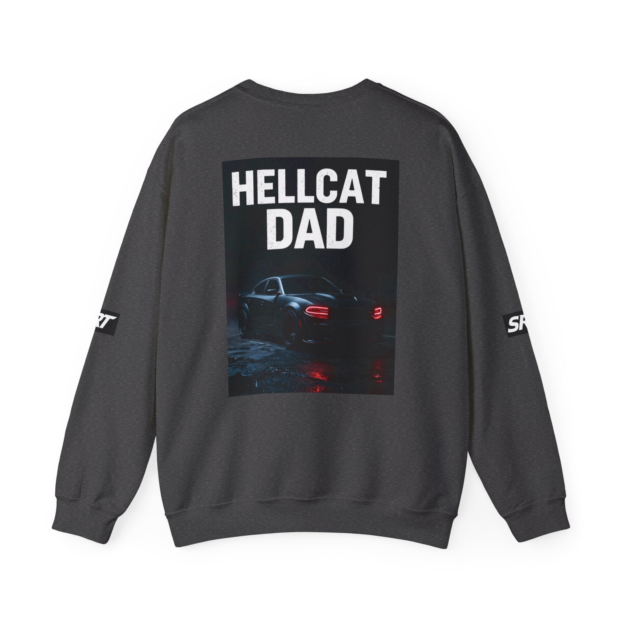 Hellcat Dad SRT Crewneck Sweatshirt — Muscle Car Dad Graphic Pullover